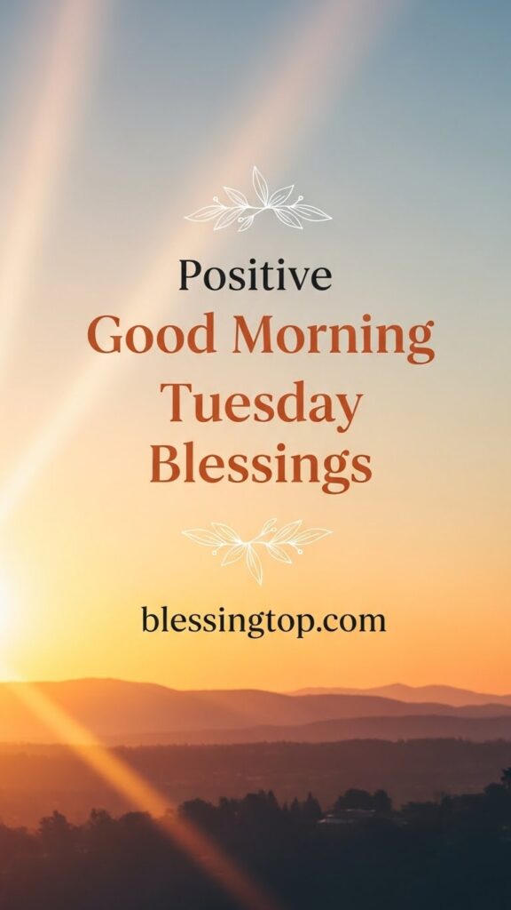 Positive Good Morning Tuesday Blessings